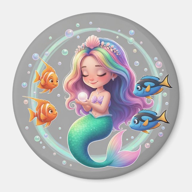 Pastel Mermaid Magic Magnet (Front)