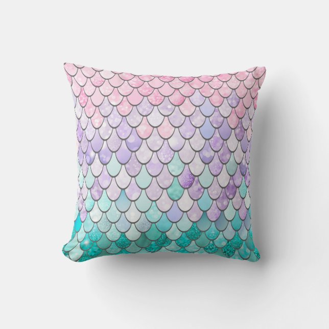 Pastel Mermaid Pillow (Front)