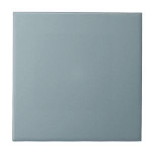 Pastel Mid Grey Aqua Blue Solid Colour Tile