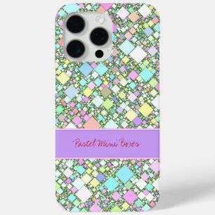 Pastel Mini Boxes Geometric Abstract Background iPhone 15 Pro Max Case