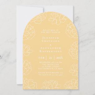 Pastel Minimal Botanical Wedding Invitation