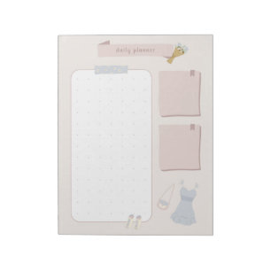 Pastel Minimalist Daily Planner Notepad