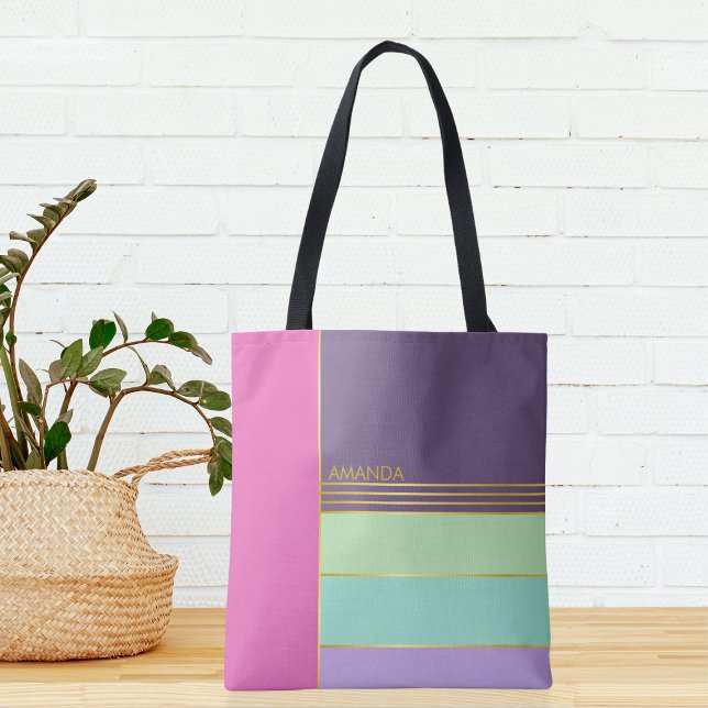 Pastel Minimalist Trendy Stylish Chic Colourful Tote Bag (Creator Uploaded)