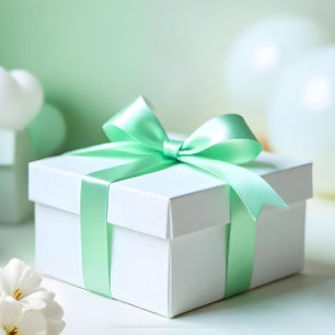 Pastel Mint Green #B2EBBB Satin Ribbon