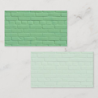 Pastel Mint Green Brick Wall  Business Card