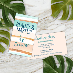 Pastel Mint Green Gold Glitter Marble Sparkle Art Business Card