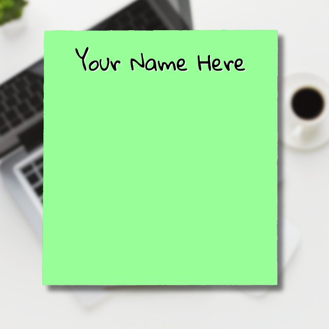 Pastel Mint Green Personalised Simple Notepad (Creator Uploaded)