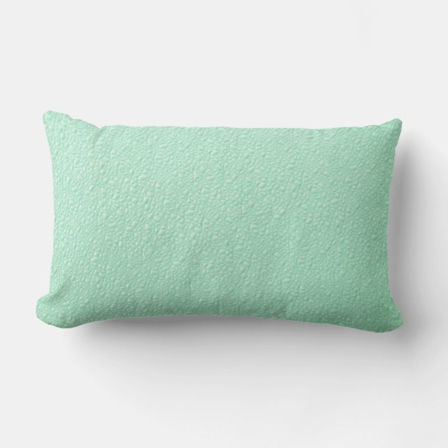 Pastel Mint Green Trendy Colours Lumbar Cushion (Front)