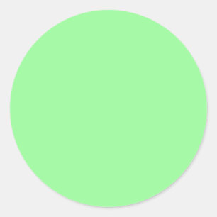 Pastel Mint Solid Colour   Classic   Elegant Round Sticker