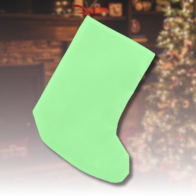 Pastel Mint Solid Colour | Classic | Elegant Small Christmas Stocking (Creator Uploaded)