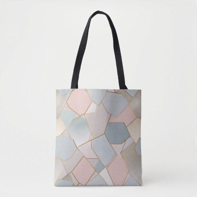 Pastel Mosaic Luxury Tote (Front)