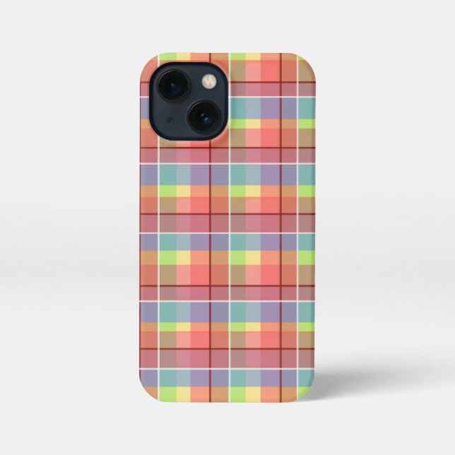 Pastel Mosaic Multicolour Chequered Bliss  iPhone Case (Back)