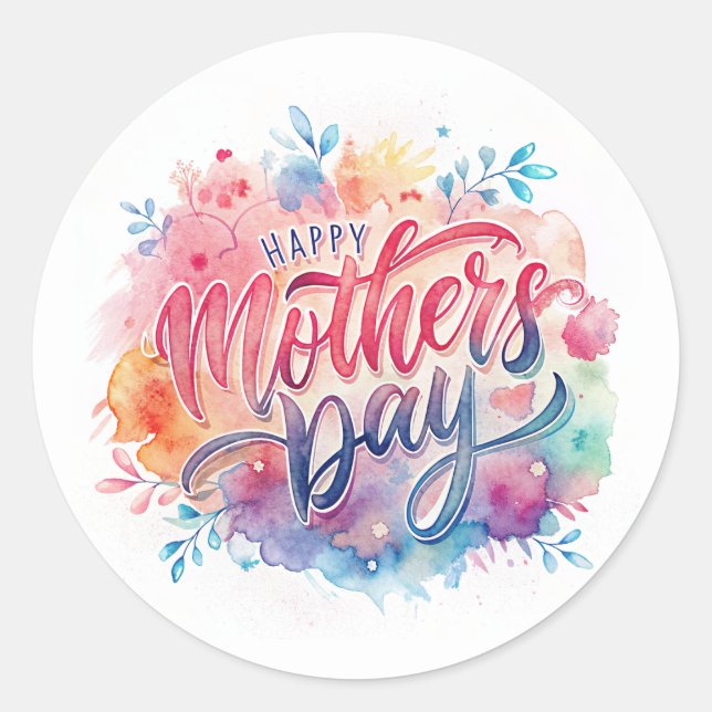 Pastel Mother's Day Sticker (Front)
