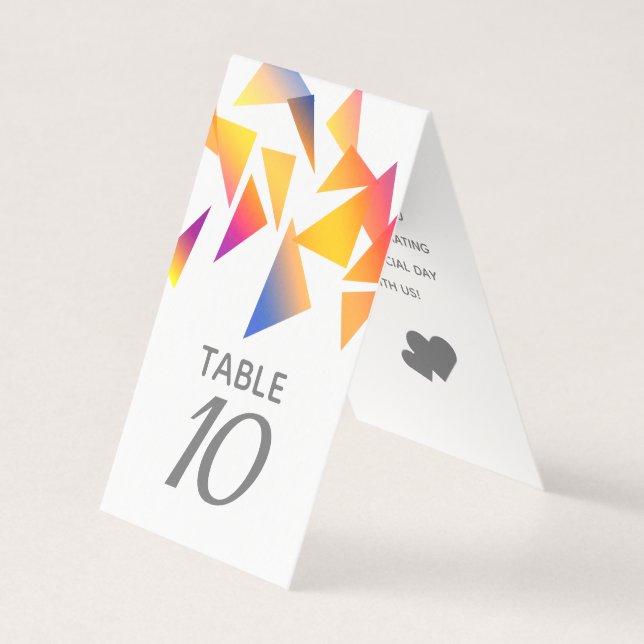 Pastel Multi-Coloured Confetti White Wedding (Front)