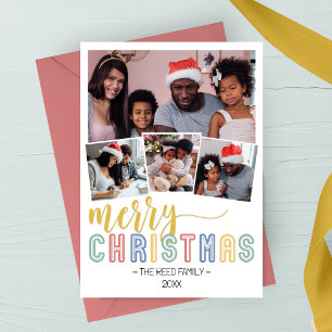 Pastel Multi-Photo Christmas Photo Card