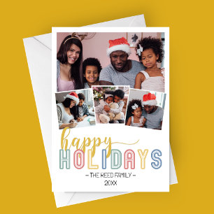 Pastel Multi-Photo Holiday Photo Card
