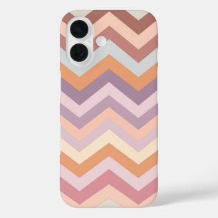 Pastel Multicolor Chevron Zigzag Boho Geometric iPhone 16 Case