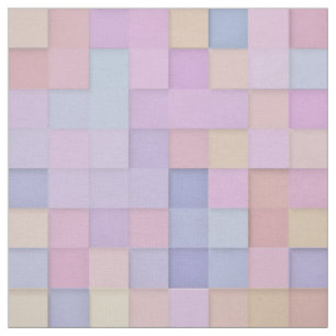 Pastel Multicolor Squares Fabric