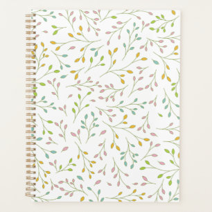 Pastel Multicolored Delicate Botanical Vine Patter Planner