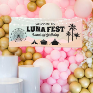 Pastel Music Festival Birthday Banner
