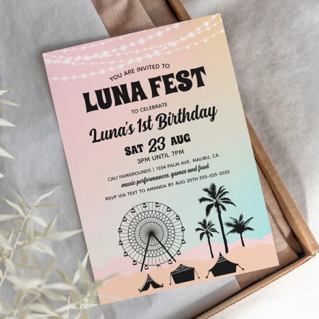 Pastel Music Festival Birthday Invitation (Creator Uploaded)