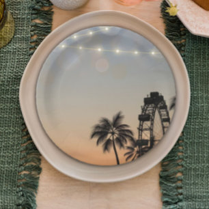 Pastel Music Festival Concert Boho Birthday Fest Paper Plate