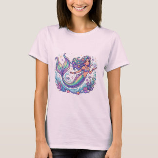 Pastel Mystic Mermaid Graphic Tee | Shimmering Oce
