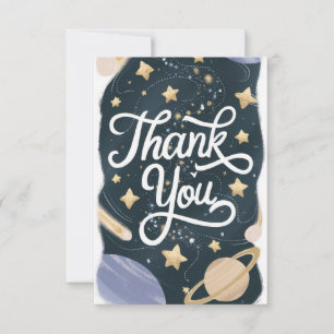Pastel Mystical Cosmic Celestial Thank You Card