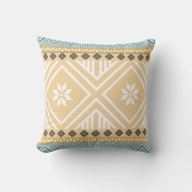 Pastel Native Fabric Seamless Pattern,  Thai Nativ Cushion (Front)
