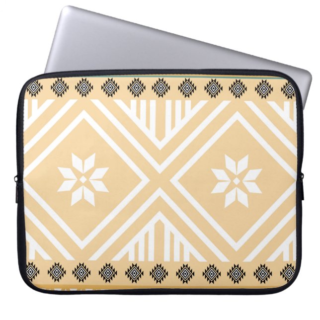 Pastel Native Fabric Seamless Pattern,  Thai Nativ Laptop Sleeve (Front)