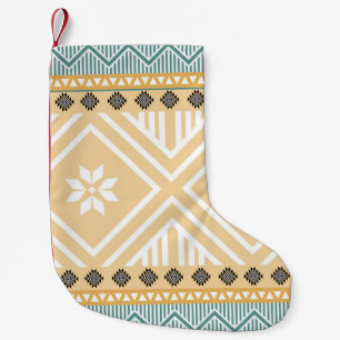 Pastel Native Fabric Seamless Pattern, Thai Nativ Small Christmas Stocking
