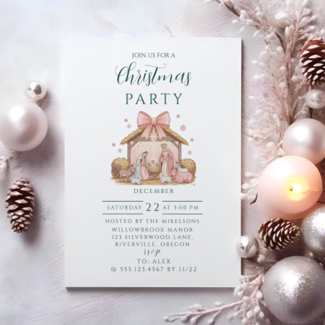 Pastel Nativity Christmas Invitation (Creator Uploaded)