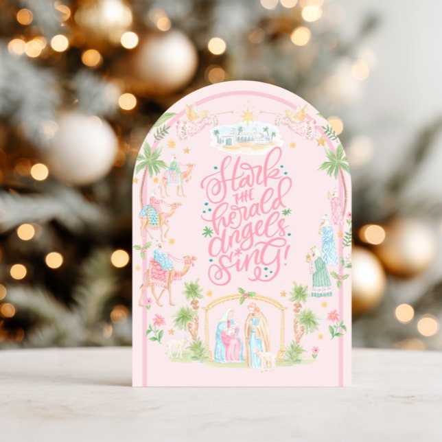 Pastel Nativity Folded Christmas Card (Creator Uploaded)