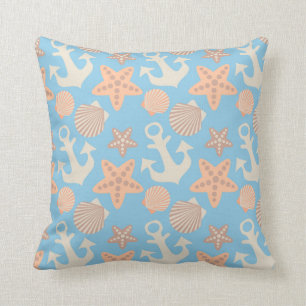 Pastel Nautical Pattern Cushion