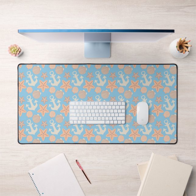 Pastel Nautical Pattern Desk Mat (Office 1)