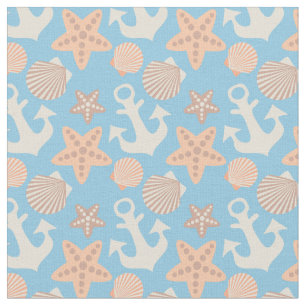 Pastel Nautical Pattern Fabric