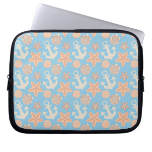 Pastel Nautical Pattern Laptop Sleeve
