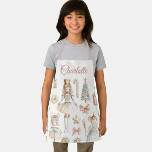 Pastel Nutcracker & Ballerina Custom Kids Apron