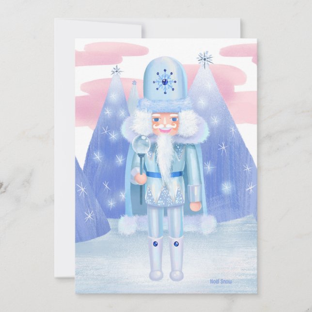 Pastel Nutcracker Winter King DIY Blank Invitation (Front)