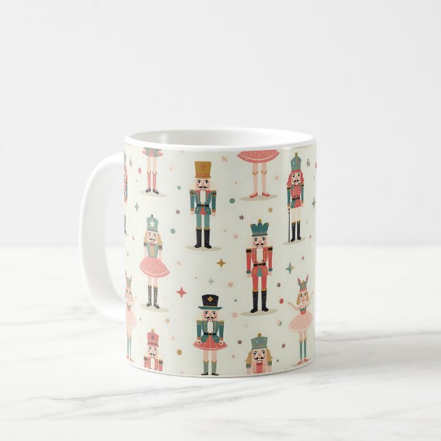 Pastel Nutcrackers and Ballerinas Coffee Mug (Front Left)