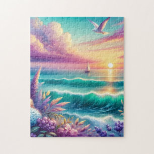 Pastel Ocean Sunset 252 Piece Jigsaw Puzzle