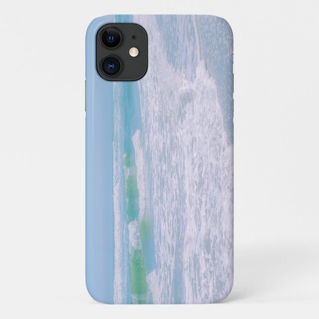 Pastel Ocean Waves Beach iPhone 11 Case (Back)