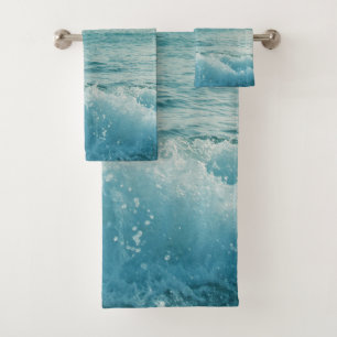 Pastel Ocean Waves Dream #1 Bath Towel Set
