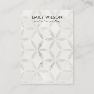 PASTEL OFF WHITE FLORAL HAIR CLIP DISPLAY CARD