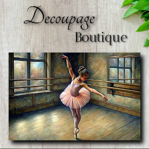 Pastel Oil Young Ballerina Decoupage Tissue Paper