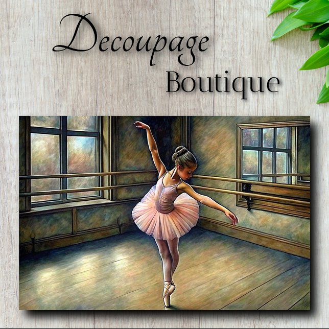 Pastel Oil Young Ballerina Decoupage Tissue Paper (Pastel Oil Young Ballerina Decoupage Tissue Paper)