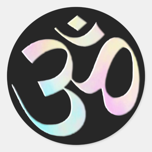 Pastel Om  Classic Round Sticker (Front)