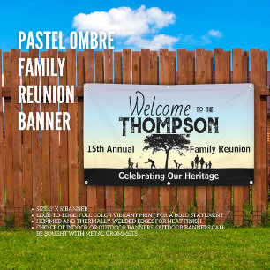Pastel Ombre Family Reunion Banner