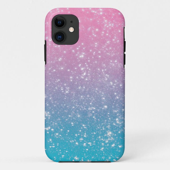 Pastel Ombre Glitter Case-Mate iPhone Case (Back)