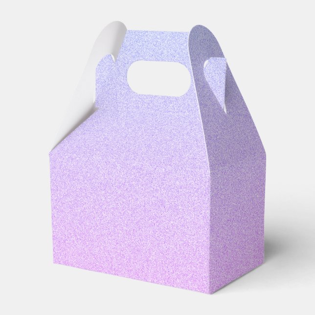 Pastel Ombre Glitter Favour Box (Back Side)